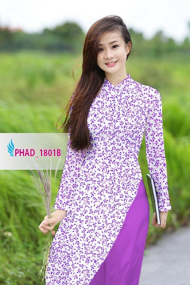 Vải áo dài hoa nhí PHAD-1801 - Ảnh 9