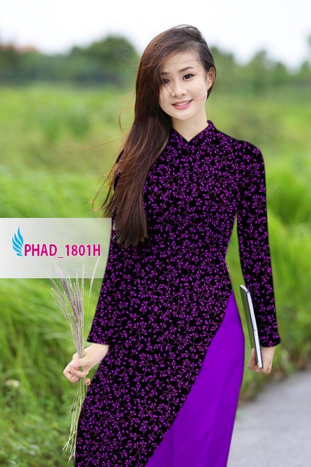 Vải áo dài hoa nhí PHAD-1801 - Ảnh 3