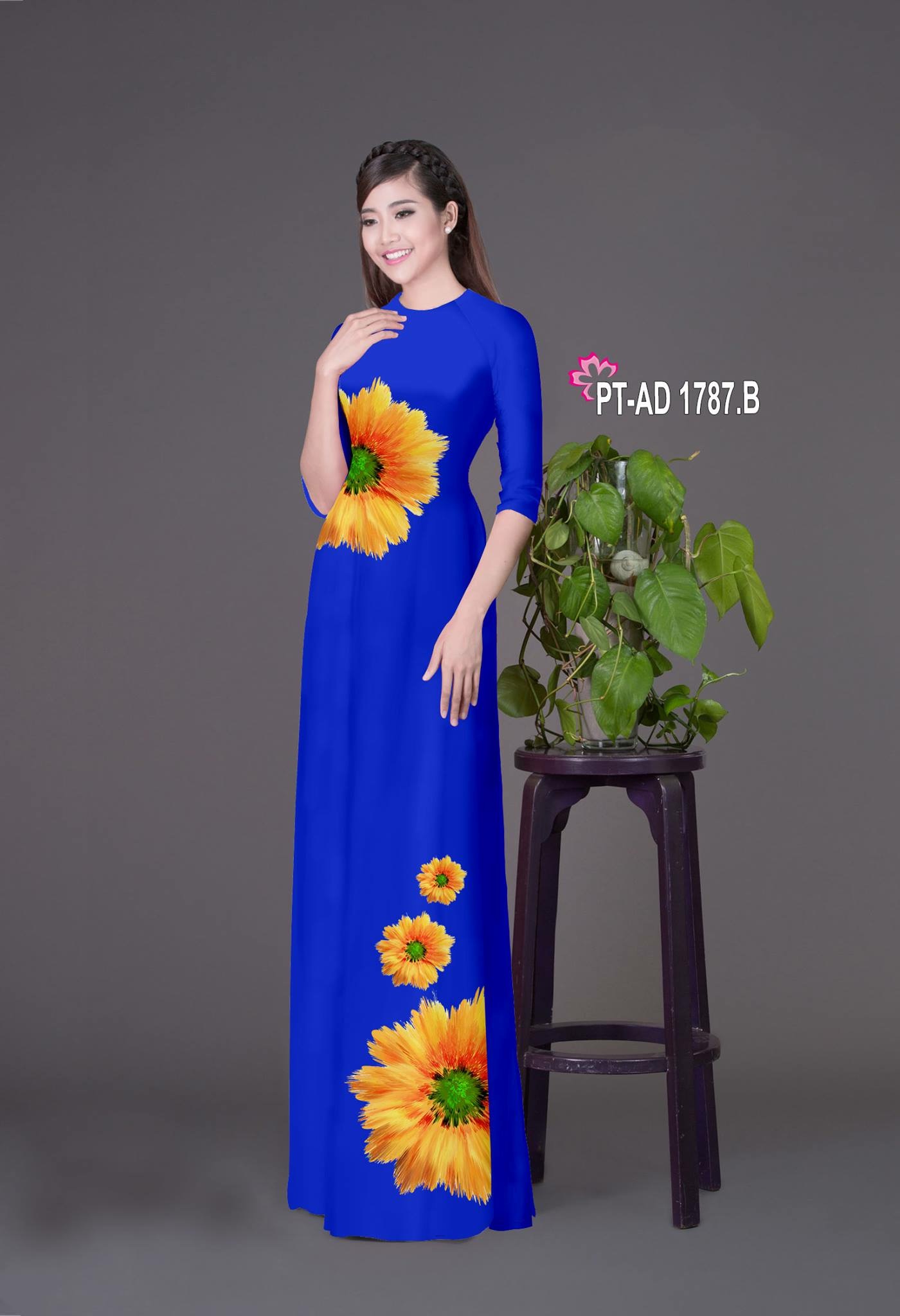 Vải áo dài hoa cúc PT-AD 1787 - Ảnh 18