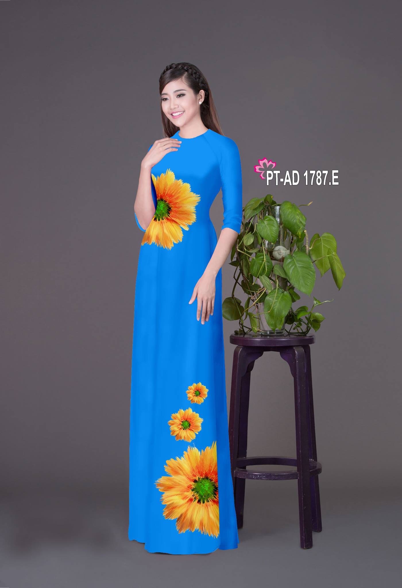 Vải áo dài hoa cúc PT-AD 1787 - Ảnh 15