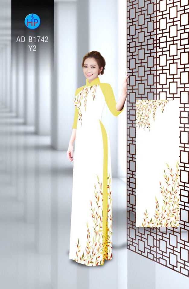 Vải áo dài chiếc lá nhỏ AD B1742 - Ảnh 18