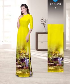 Alternative view of Vải áo dài phong cảnh AD B1753