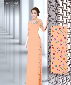 Vải áo dài hoa 3d AD B1764