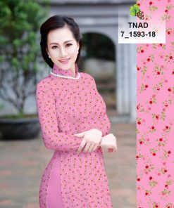 Vải áo dài hoa nhí TNAD 7-1593