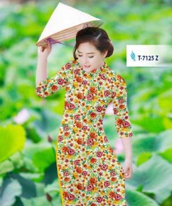 Alternative view of Vải áo dài hoa nhí T-7125