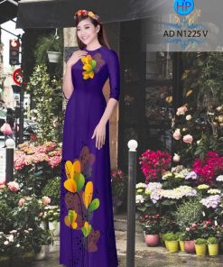 Alternative view of Vải áo dài hoa trên dưới AD N1225