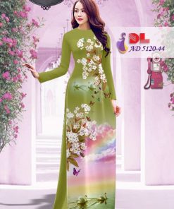 Alternative view of Vải áo dài phong cảnh DLAD-5120