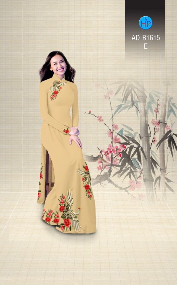 Vải áo dài hoa và hạc AD B1615 - Ảnh 19