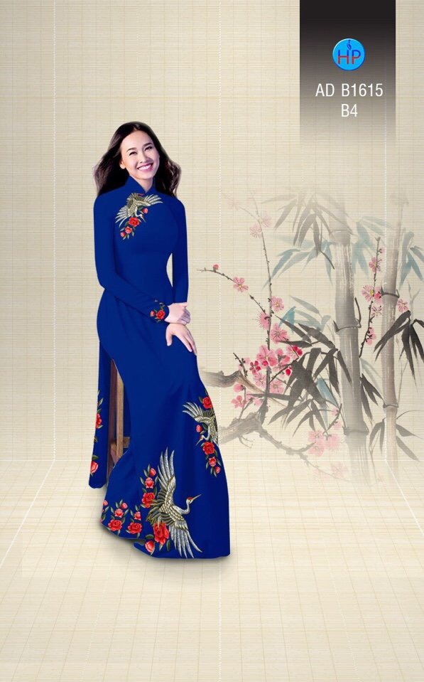 Vải áo dài hoa và hạc AD B1615 - Ảnh 16