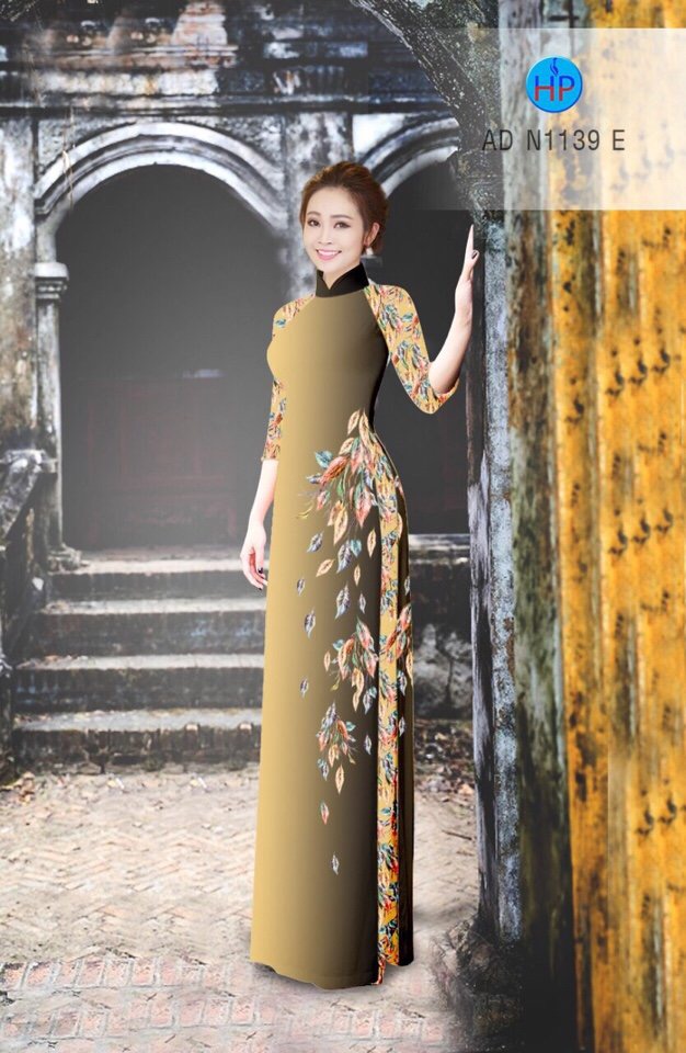 Vải áo dài chiếc lá AD N1139 - Ảnh 8