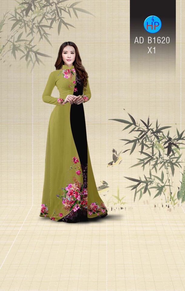 Vải áo dài hoa trên dưới AD B1620 - Ảnh 17