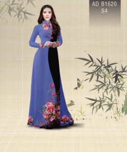 Vải áo dài hoa trên dưới AD B1620