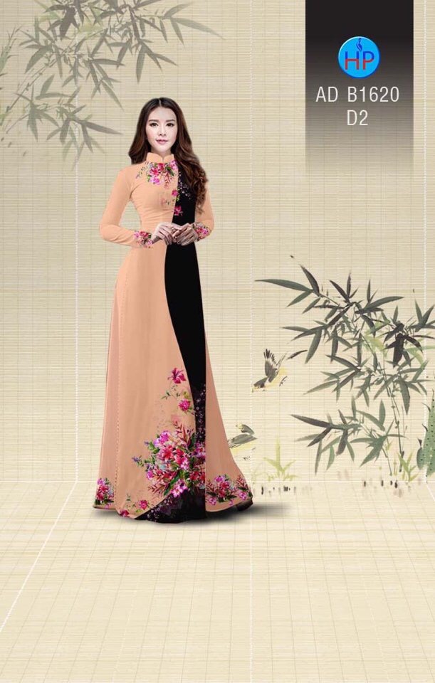 Vải áo dài hoa trên dưới AD B1620 - Ảnh 7