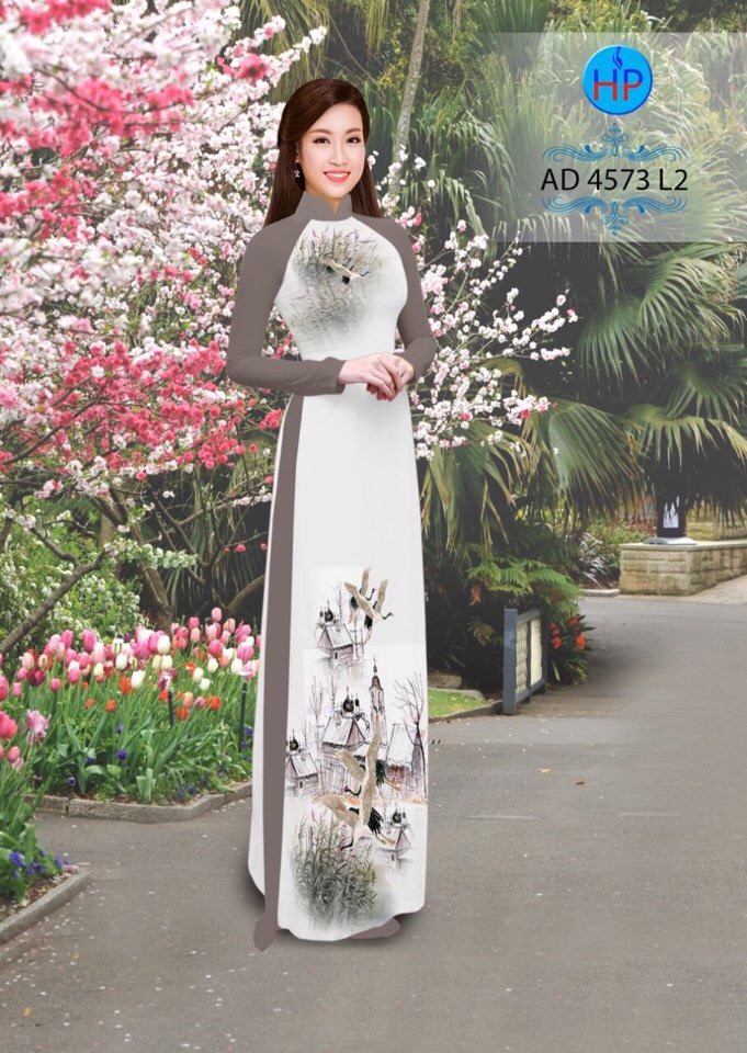 Vải áo dài phong cảnh AD 4573 - Ảnh 15