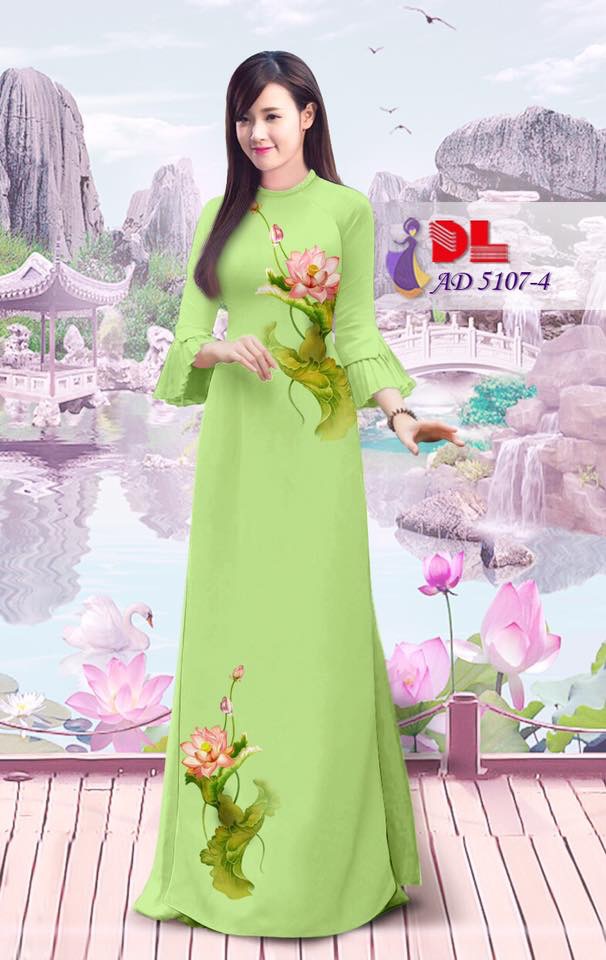 Vải áo dài hoa sen DLAD-5107 - Ảnh 32