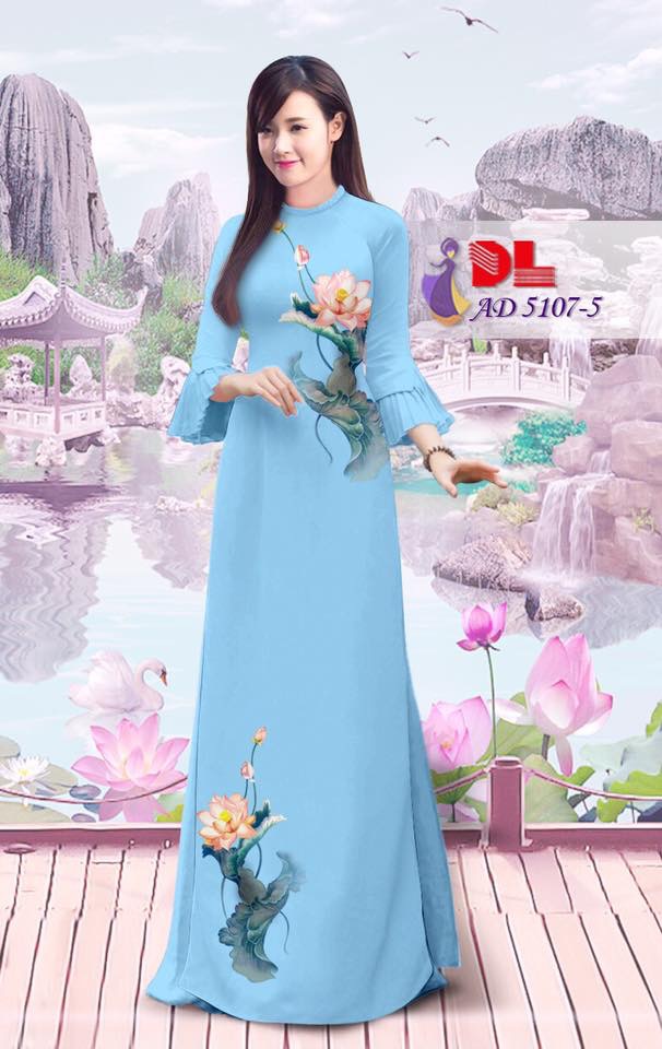 Vải áo dài hoa sen DLAD-5107 - Ảnh 30