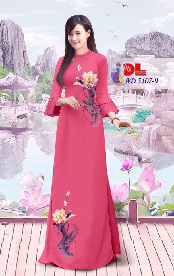 Vải áo dài hoa sen DLAD-5107 - Ảnh 27
