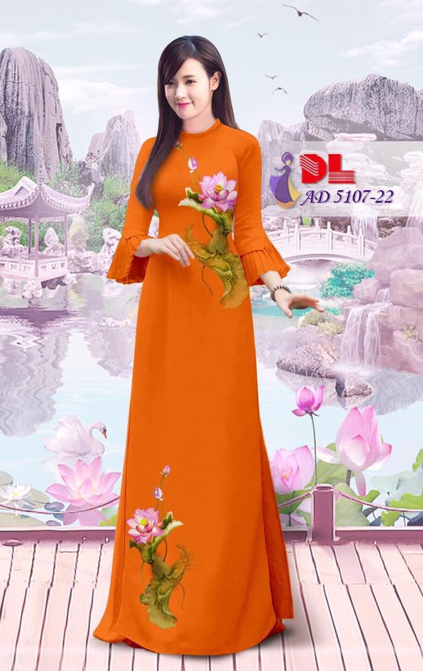 Vải áo dài hoa sen DLAD-5107 - Ảnh 14