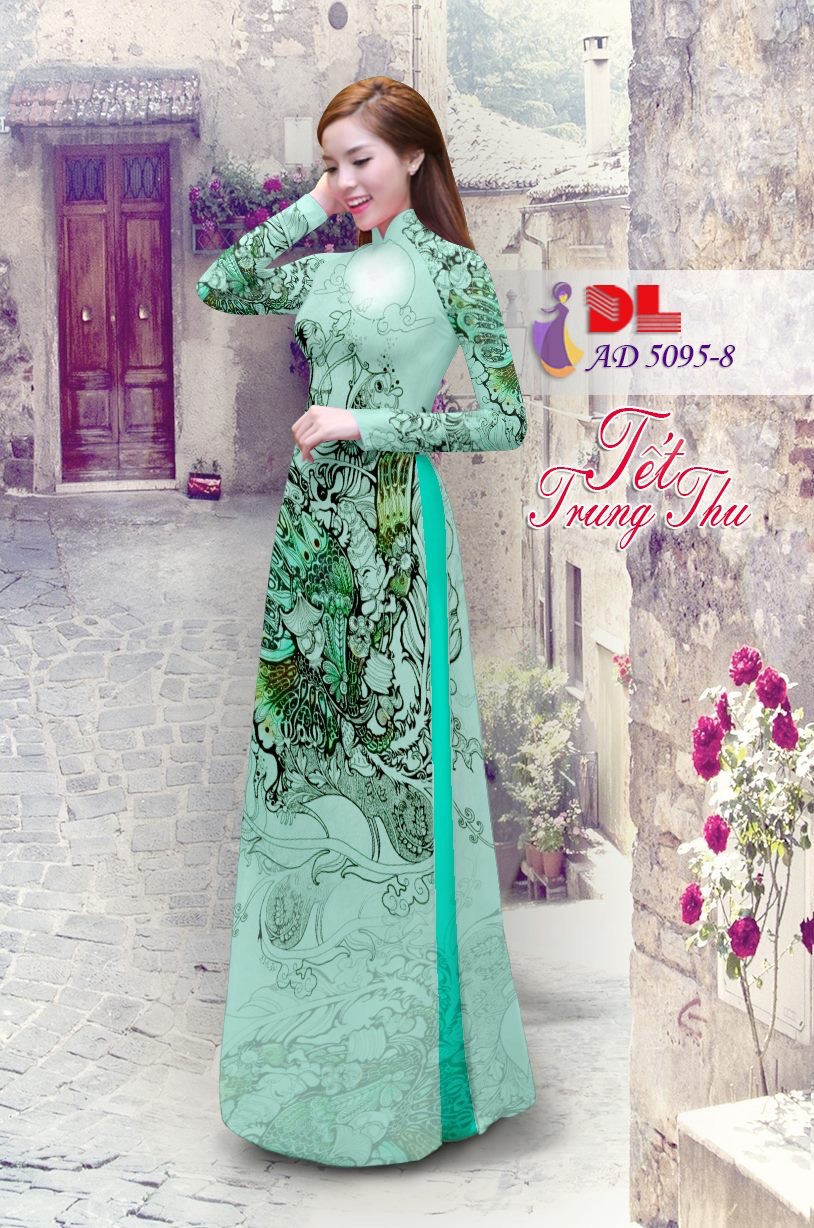 Vải áo dài phong cảnh DLAD-5095 - Ảnh 8