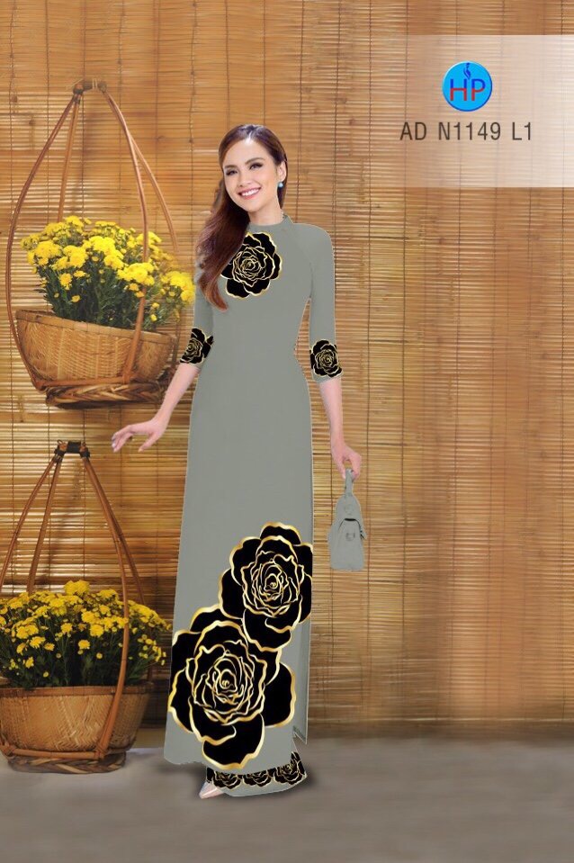 Vải áo dài hoa hồng AD N1149 - Ảnh 17
