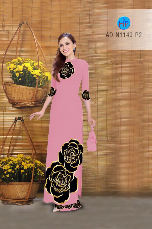 Vải áo dài hoa hồng AD N1149 - Ảnh 16