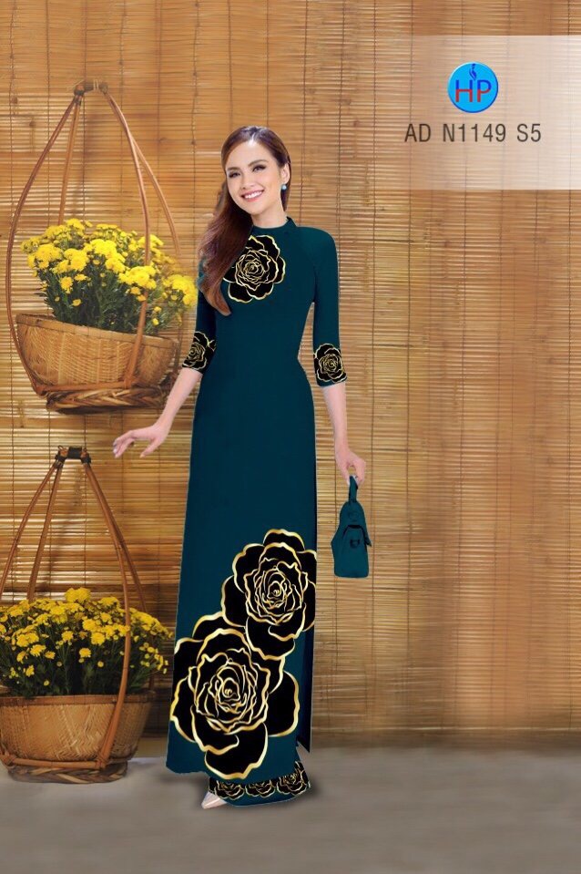 Vải áo dài hoa hồng AD N1149 - Ảnh 13