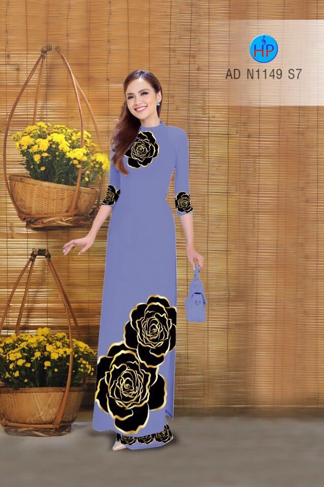 Vải áo dài hoa hồng AD N1149 - Ảnh 11