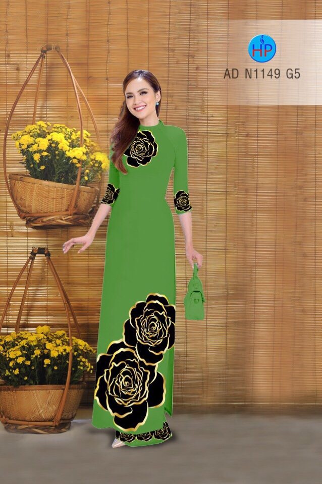 Vải áo dài hoa hồng AD N1149 - Ảnh 10
