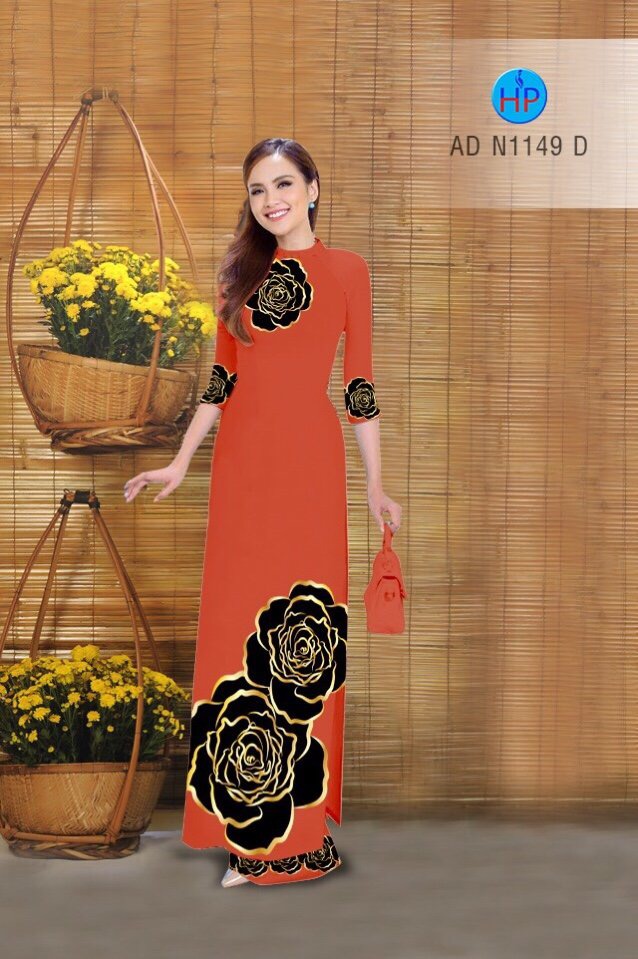 Vải áo dài hoa hồng AD N1149 - Ảnh 9