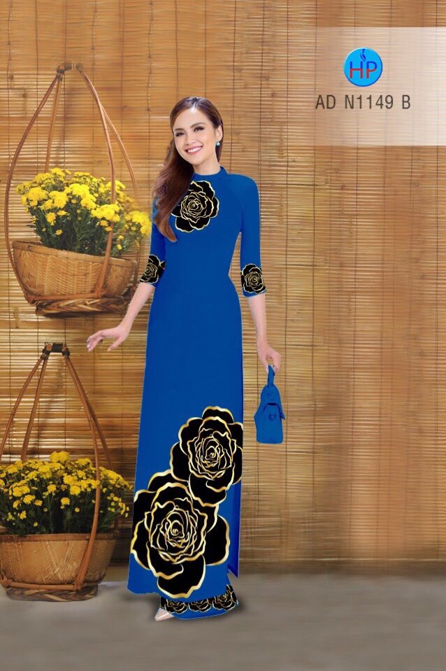 Vải áo dài hoa hồng AD N1149 - Ảnh 7