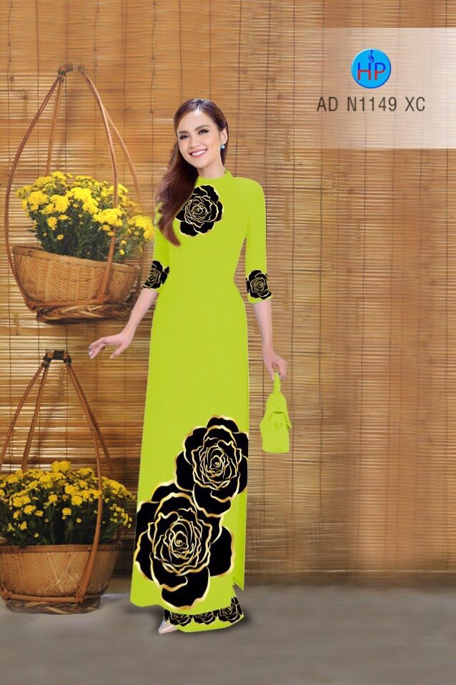 Vải áo dài hoa hồng AD N1149 - Ảnh 6