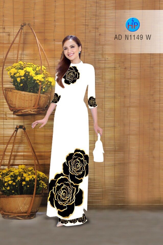 Vải áo dài hoa hồng AD N1149 - Ảnh 5