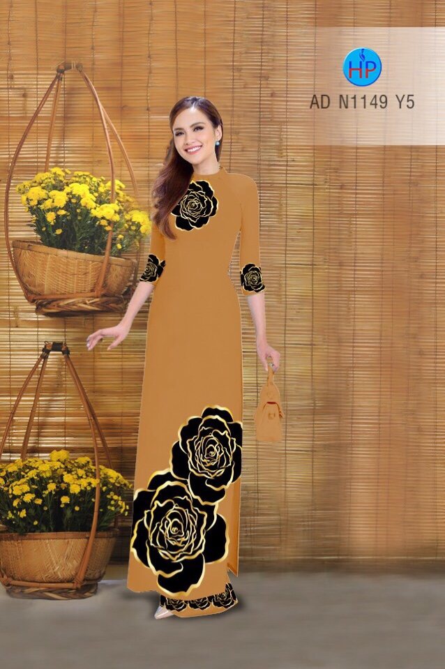 Vải áo dài hoa hồng AD N1149 - Ảnh 4