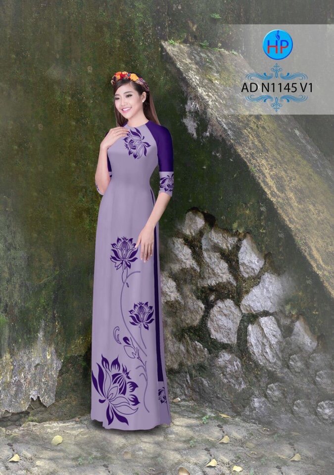 Vải áo dài hoa sen AD N1145 - Ảnh 18