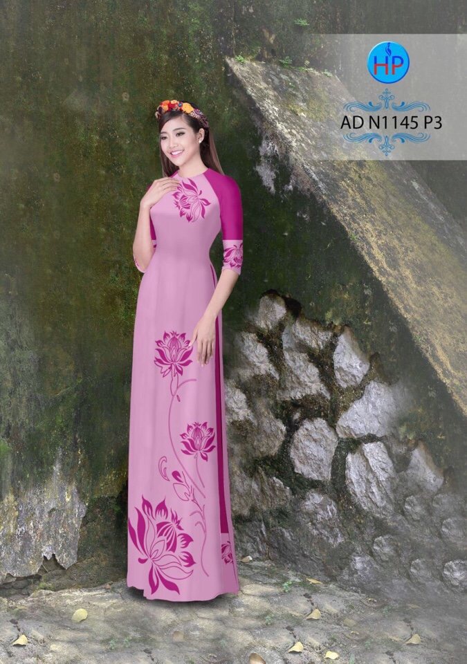 Vải áo dài hoa sen AD N1145 - Ảnh 17