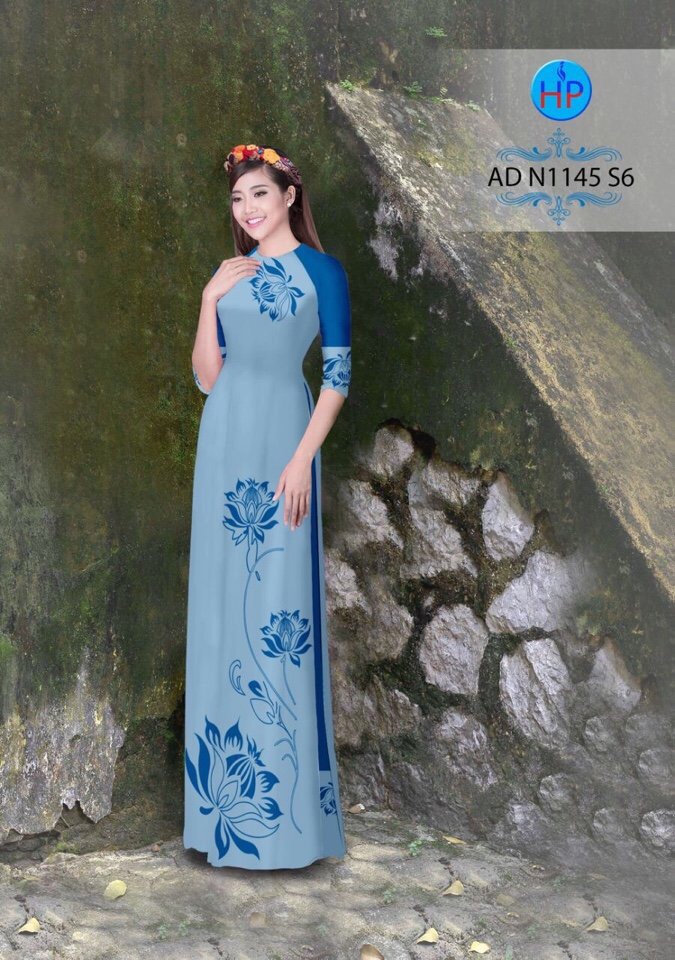 Vải áo dài hoa sen AD N1145 - Ảnh 16