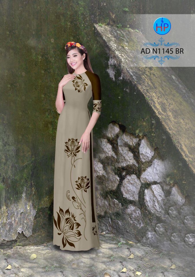 Vải áo dài hoa sen AD N1145 - Ảnh 9