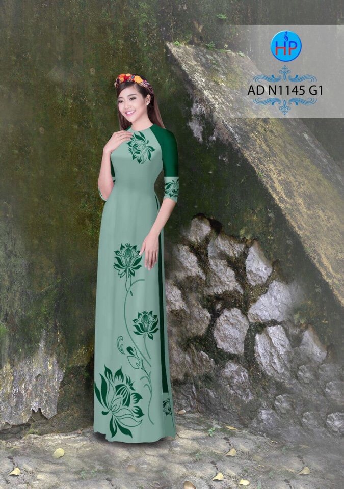 Vải áo dài hoa sen AD N1145 - Ảnh 6