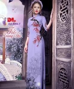 Vải áo dài phong cảnh DLAD-5094