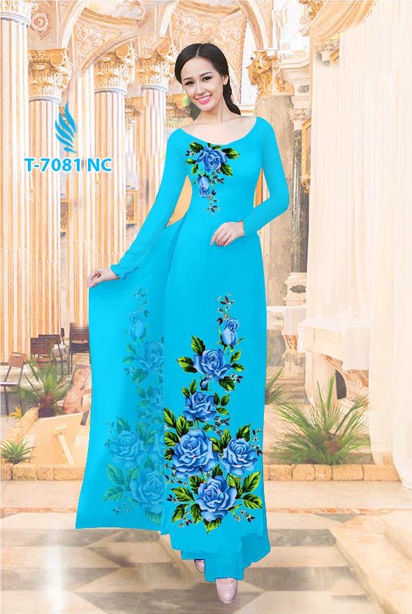 Vải áo dài hoa hồng T-7081 - Ảnh 12