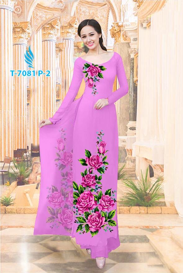 Vải áo dài hoa hồng T-7081 - Ảnh 9