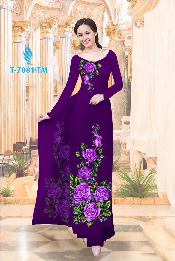 Vải áo dài hoa hồng T-7081 - Ảnh 8