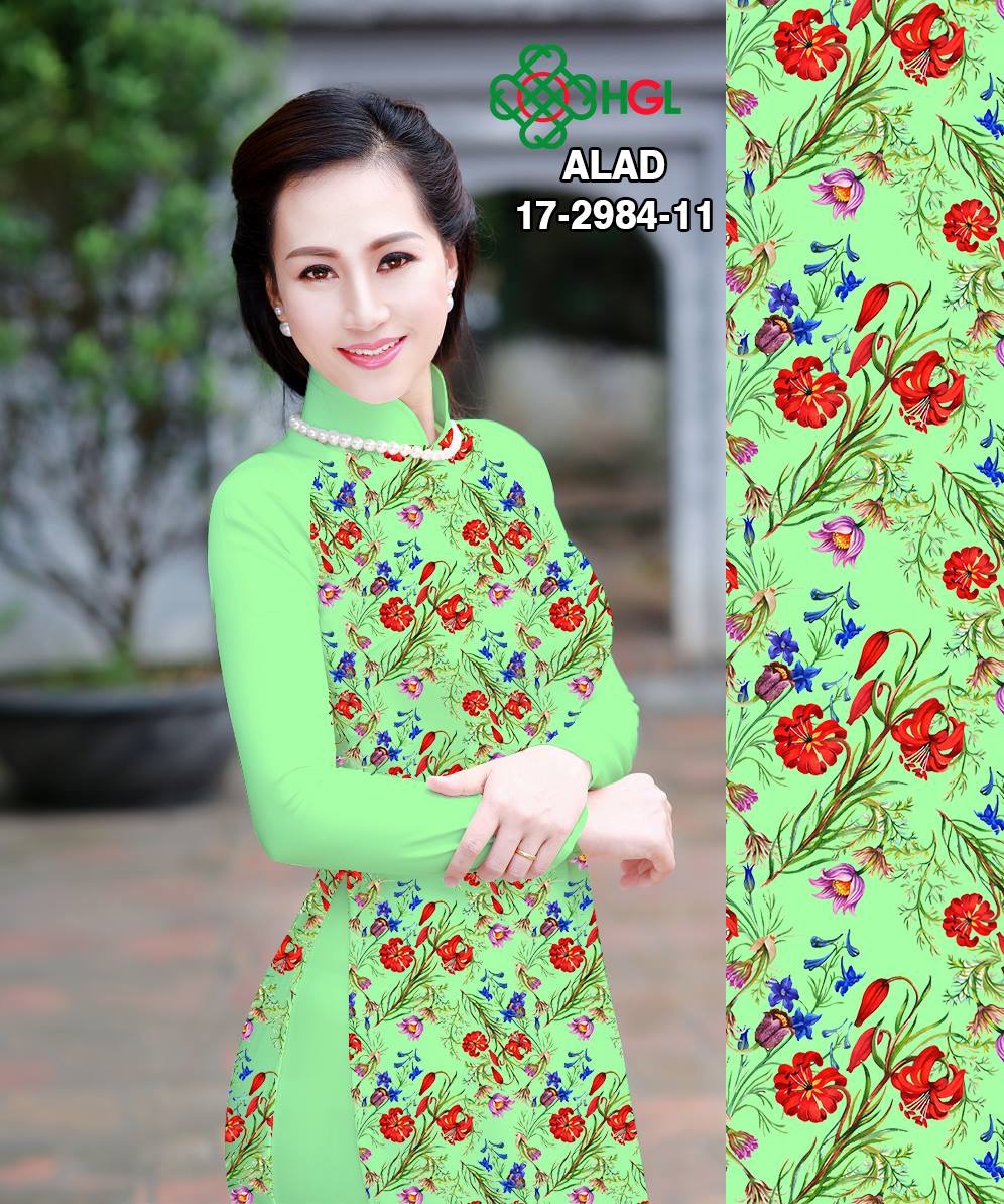 Vải áo dài hoa nhí ALAD17-2984 - Ảnh 7