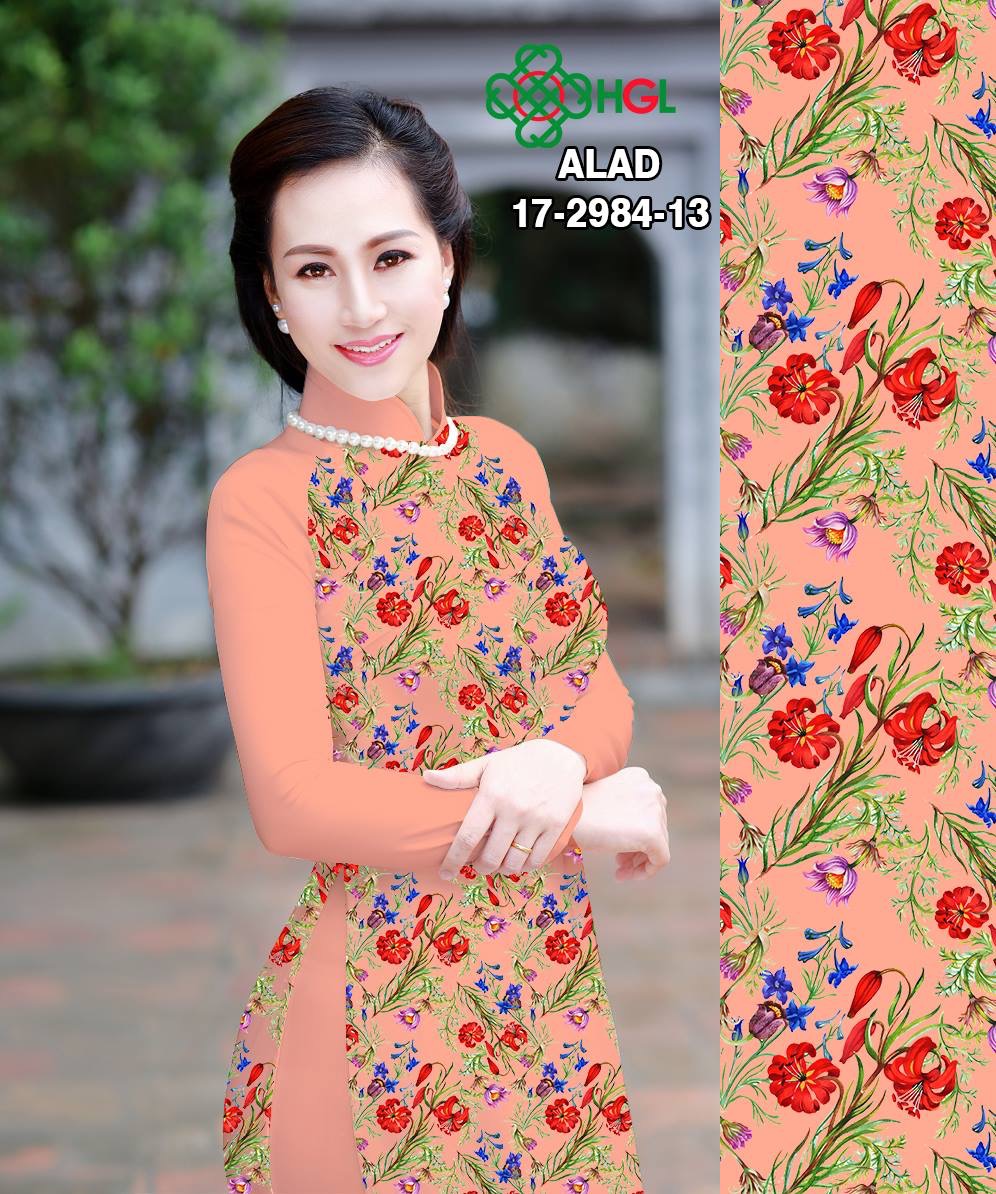 Vải áo dài hoa nhí ALAD17-2984 - Ảnh 5