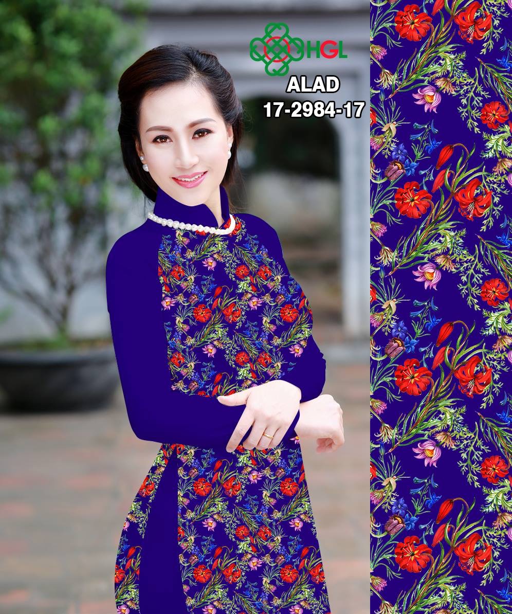 Vải áo dài hoa nhí ALAD17-2984 - Ảnh 3
