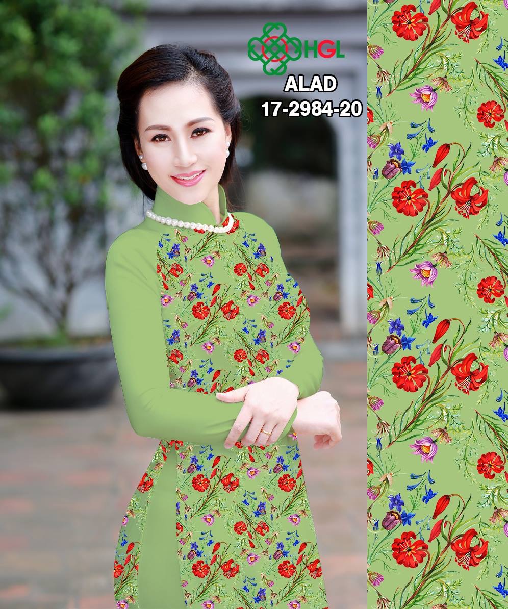Vải áo dài hoa nhí ALAD17-2984 - Ảnh 2