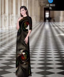 Alternative view of Vải áo dài hoa ảo 3D AD B633