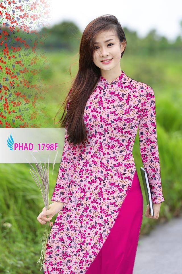 Vải áo dài hoa nhí PHAD-1798 - Ảnh 5