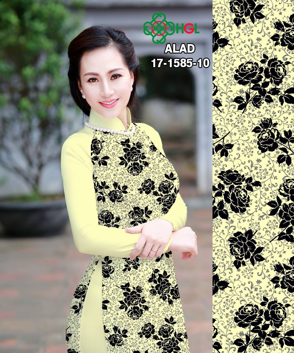 Vải áo dài hoa nhí ALAD 17-1585 - Ảnh 4