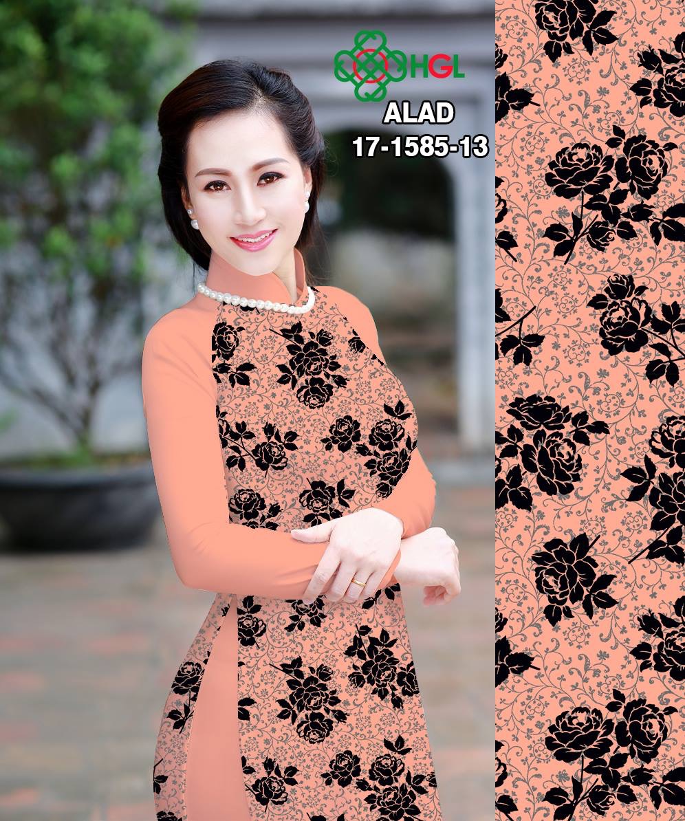Vải áo dài hoa nhí ALAD 17-1585